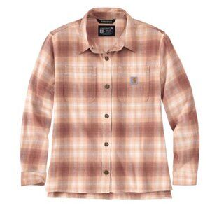 WOMEN'S CARHARTT RUGGED FLEX LOOSE FIT MID WEIGHT FLANNEL LONG SLEEVE XS